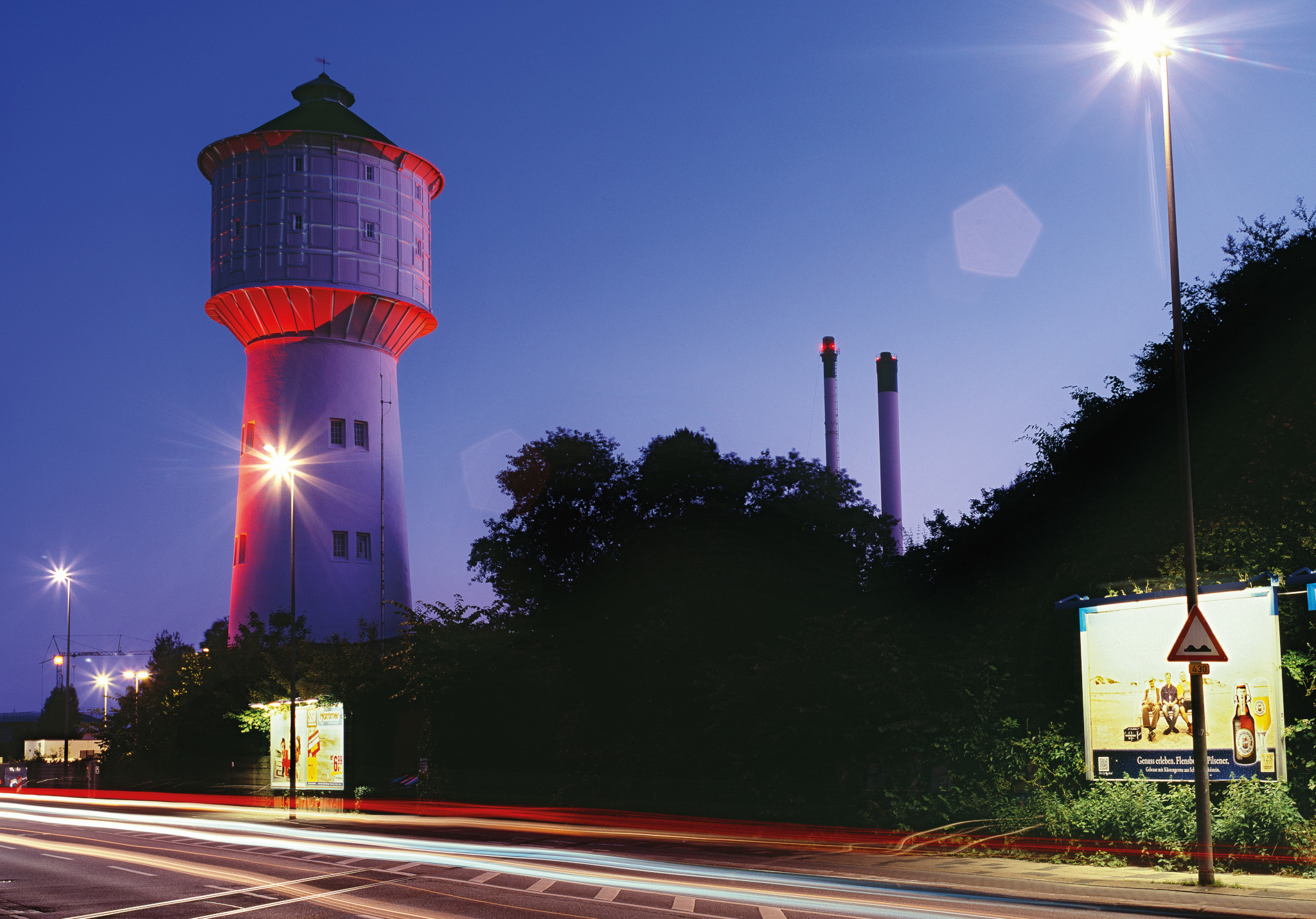 Adventskalender 2020 - Der beleuchtete Wasserturm in der Christianstraße